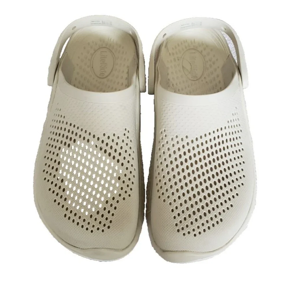 Crocs LiteRide 360 Clogs Men's Sz 9 Women's Sz 11 Beige Slip-on Comfort Sandals